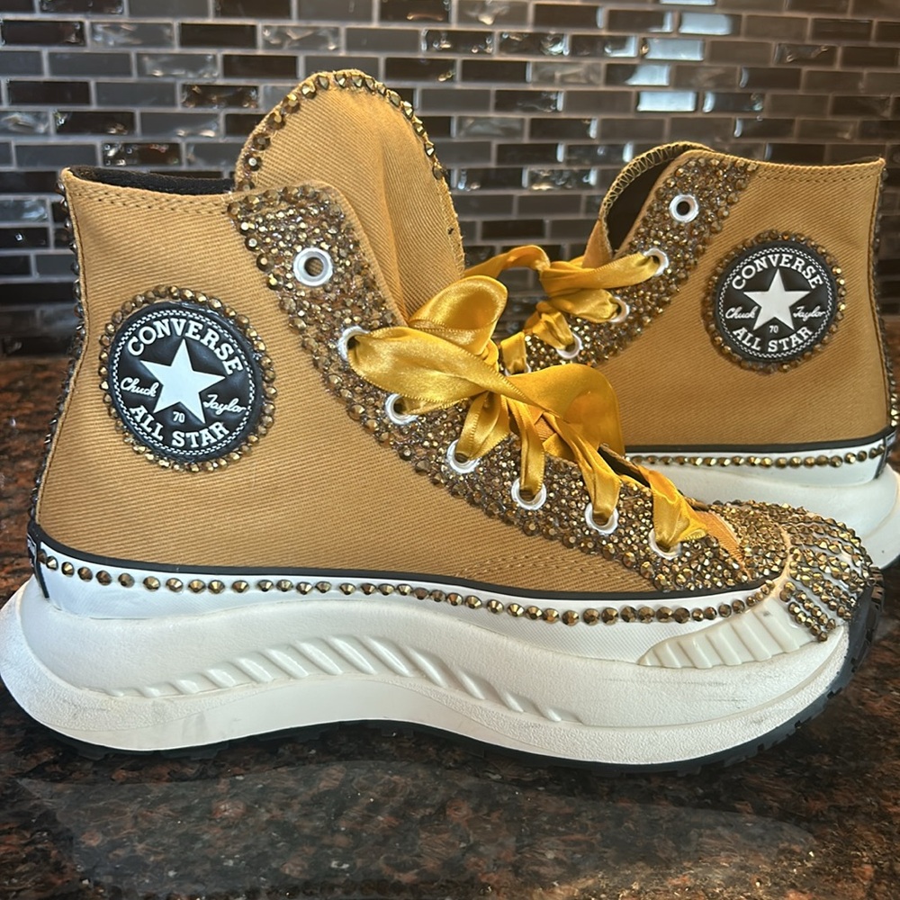 Converse Chuck 70 At-Cx Hi Honey Custom Bling Siz… - image 2